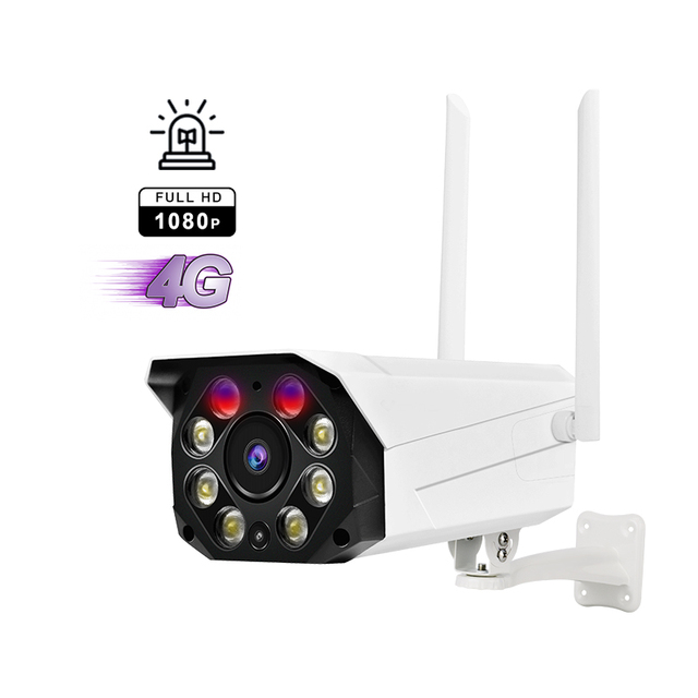 CG550 4G Outdoor Bullet Security Camera IP66 30m Color Night Vision Two-Way Audio Built-In Siren 256GB Cloud NVR