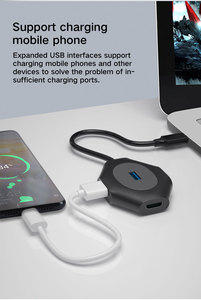 Koogold 5 en 1 Adaptateur USB C pour Android/IOS/<span class=keywords><strong>MAC</strong></span> avec 4 * usb 3.0 Chargement de PD USB C station <span class=keywords><strong>D</strong></span>'accueil Comme Hub Type-c - Product Image 4