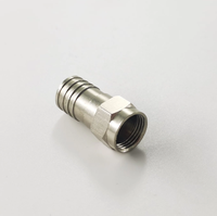 Conector Coaxial RF de 75 ohmios, Tipo F Macho, para Cable RG6