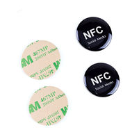 Étiquettes NFC en époxy personnalisées à logo, autocollants RFID anti-métal étanches pour téléphone, pour codes QR de réseaux sociaux et cartes de visite – Vente chaude