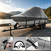 Housse de bateau étanche remorquable à coque en V en tissu Oxford 1200D, protection solaire, équipement marin pour divers bateaux
