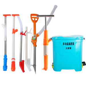 Aplicador de fertilizante multifunción de gran capacidad, de acero inoxidable, para árboles frutales, vegetales, maíz, herramienta manual de fertilización - Product Image 1