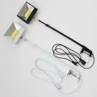 Projecteur LED à pince bras Long télescopique, 10 W 30W, pour exposition