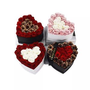 Rosas inmortales eternas de alta calidad, cabeza de flor, rosas reales conservadas en caja de corazón para Navidad, cumpleaños del Día de San Valentín - Product Image 4