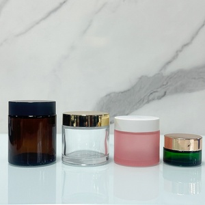 Skincare Cream <b>Container</b> 50ml 60ml 100ml 120ml Matte Brown Luxury Body Butter Scrub Glass Face Cream Cosmetic Jar With Box - Product Image 6