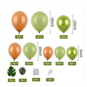 Kit untaian bunga balon Retro cokelat hijau zaitun perlengkapan dekorasi pesta dekorasi pesta ulang tahun tema hutan untuk anak-anak - Product Image 5