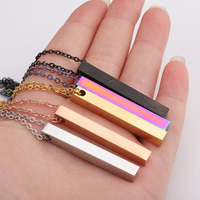 Collier Personnalisé Barre Vierge en Acier Inoxydable avec Nom et Message Caché pour Femme, Cadeau Gravé pour Couple et Amoureux