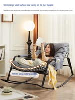 Canapé paresseux 2025 moderne deux places pour adultes avec design en L, hauteur réglable et tissu doux et confortable pour la détente à domicile