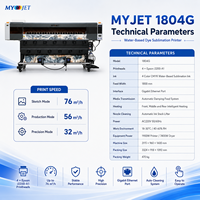 MYJET 1804G 4-Kopf I3200-A1 Textil-Sublimationsdrucker 1,8m Neu 1 Jahr Garantie für Bekleidung, Heimtextilien, Stoffdruck und individuelle Druckgeschäfte