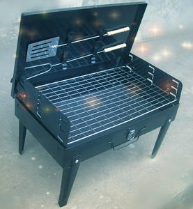 Maleta plegable portátil para acampar al aire libre, parrilla de <span class=keywords><strong>barbacoa</strong></span>, estufa de metal, <span class=keywords><strong>barbacoa</strong></span> - Product Image 3