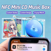 SUNSHING Mini CD personnalisé NFC, porte-clés, étui d'album, boîte cadeau photo personnalisée, breloques porte-clés, promotion musicale, recyclable