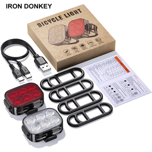 Rear Bicycle Light Set <b>USB</b>-<b>C</b> Rechargeable LED Bike Headlight & Tail Light IP65 Cycling Bike - Product Image 6