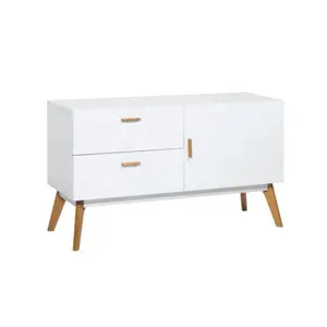 高品质的现代设计橱柜 MDF 与橡木木腿餐具柜家具