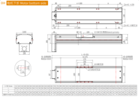 Module linéaire KHMOS HYS170 G2505 550mm avec réservoir de liquide de refroidissement inférieur, capacité 120kg, précision 0,03mm, silencieux et à résonance faible