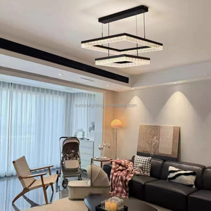 Nhà máy 230W 110V/220V moderno lamparas de techo Luces dormitorio vuông trần ánh sáng mặt dây chuyền lịch thi đấu cho phòng khách 2025 - Product Image 6