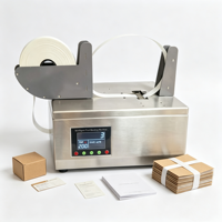 Machine automatique de cerclage de cartons avec bande adhésive, thermoscellante, pour l'emballage manuel des boîtes