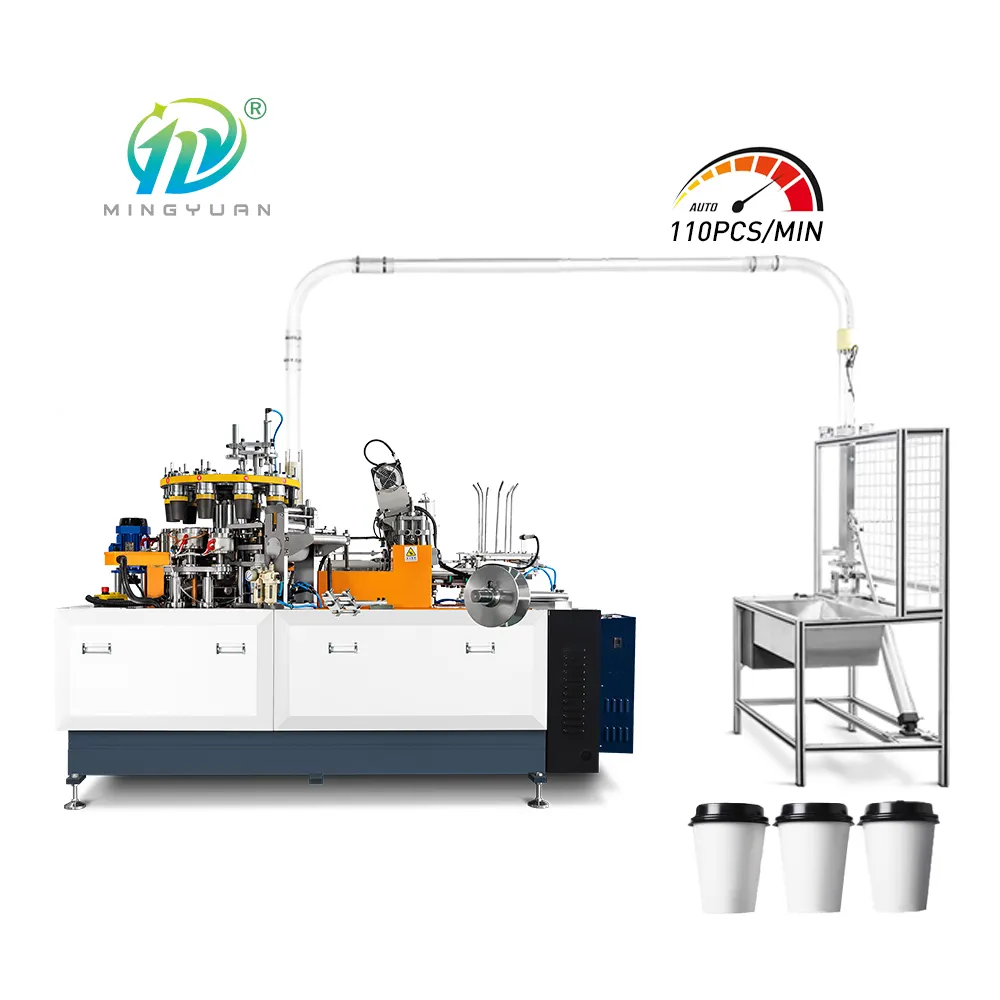 2023 nouveau produit créatif 100-130 pcs/min machine d'impression de gobelets en papier, faisant la machine de fabrication de gobelets en papier
