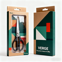 Boîte d'emballage vide pour ciseaux à cheveux avec logo personnalisé imprimé, boîte d'emballage attrayante pour produits ménagers avec fenêtre de visualisation transparente