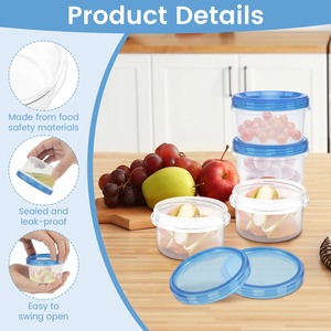Juego de 5 Recipientes para Almacenamiento de Alimentos al Vacío, Recipientes Herméticos para Congelador, Dispensador de Alimentos Pequeño, Recipientes Apilables para Viaje, Tazón para Sopa - Product Image 5