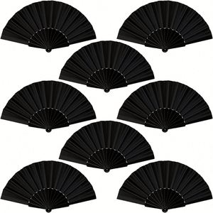 Abanicos de Mano Plegables de Plástico de 23 cm, Coloridos y Personalizados, Estilo Festivo para Mujeres, Accesorio de Juguete Modelo PS - Product Image 1