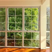 Ventanas Verticales de PVC de Alto Rendimiento con Rejillas Decorativas, Vidrio Templado Aislado para Casas