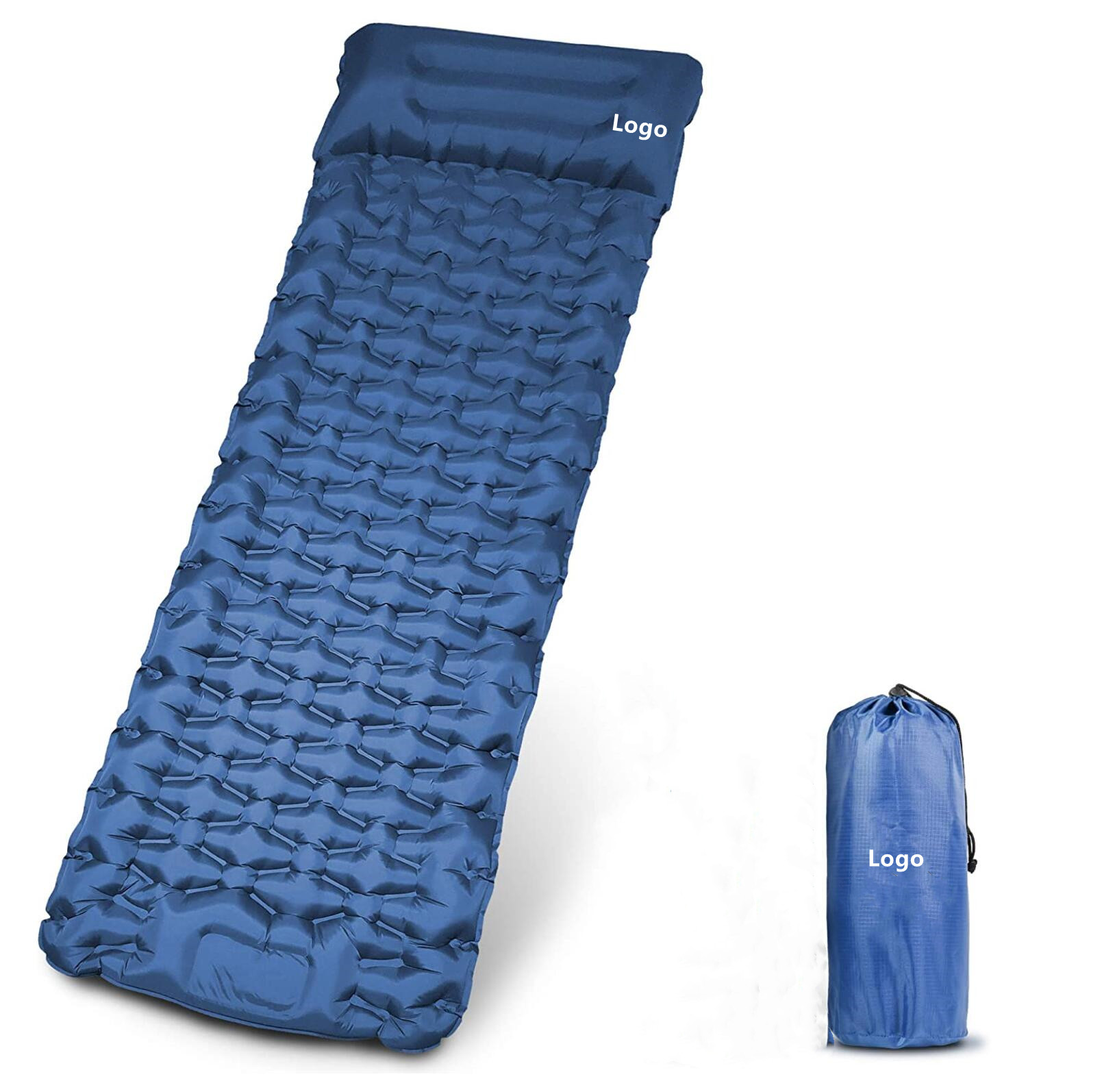 Туристический Коврик для сна с подушкой, легкий и компактный, водонепроницаемый, Большая надувная подушка для пеших прогулок
