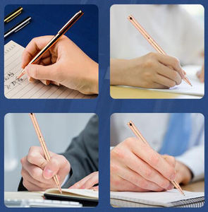 NMWH-020 New Arrival Advertising Logo Gold Metal Slim <b>Pen</b> Rose Gold and Silver Ball <b>Pen</b> - Product Image 3