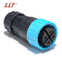Connecteurs d'alimentation étanches LLT 600V 35A M25 à 4 broches, connecteur rapide push-pull, prise femelle, prise mâle