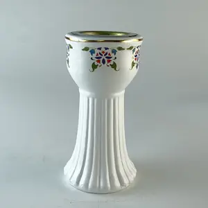 White with flower design Arab for Bakhour incense burning supplier ceramic incense burner