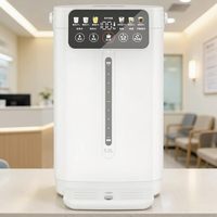 Distributeur d'eau thermosensible haut de gamme 5,0 L blanc avec panneau tactile LED frontal carré pour clinique privée et salon