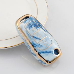 Jade TPU voiture clé étui couverture protecteur Fob adapté pour Ford Fusion Mustang F150 Edge Explorer <span class=keywords><strong>Lincoln</strong></span> MKZ 5 boutons porte-clés de voiture - Product Image 3