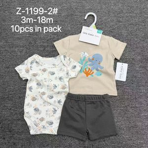 Nuovo Arrivo Estivo per Neonati: Set di Abbigliamento Casual a Quadri 3 Pezzi, Body in Cotone, Maglietta a Maniche Corte, <span class=keywords><strong>Pantaloni</strong></span>, Outfit per Bambine e Bambini - Product Image 3
