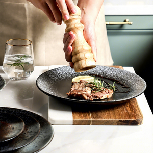 Assiette à dîner en céramique classique - Écologique, poterie du Guangdong, motif personnalisé, vaisselle pour mariage et toutes occasions - Product Image 4