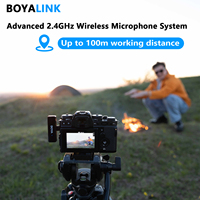 BOYA BOYALINK Kabelloses Lavalier-Ansteckmikrofon für iPhone Android DSLR-Kamera Youtube Live-Streaming Audioaufnahme Interview