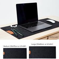 Tapis de bureau antidérapant en feutre de laine avec logo coloré, tapis de souris pour clavier, protection de luxe, tapis de bureau pour ordinateur