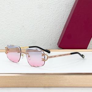 Lunettes de soleil de luxe sans monture 2026 CT0701 <span class=keywords><strong>Ka</strong></span> Jia, verres taillés diamant, monture ovale en métal, style hip-hop, protection UV400, pour femme, design personnalisé - Product Image 5