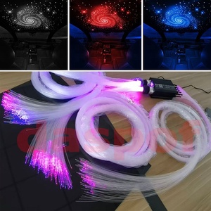 32W 듀얼 헤드 LED 반짝임 광섬유 별빛 헤드라이너 키트 IP65 유성 슈팅 스타 천장 0.75mm 3 미터 1000pcs + 200pcs - Product Image 5