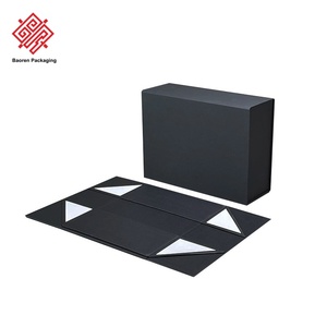 Baoren High-End Eco-Friendly Recycled <b>Materials</b> Folding Gift Boxes Custom Logo Printing Magnetic Flip-Top One-Piece Paper Boxes - Product Image 3