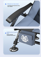 Chaise de pêche multifonction intégrée avec kit d'accessoires complet, parapluie pare-soleil, support pour appâts, support de tourelle et équipement de nuit