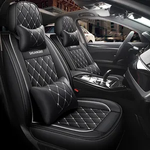 Luxury Car Seat Decoration Full Set For Five-seater Fashion Leather Hot Sell Car Accessories Universal Fit Leather Seat Covers