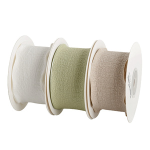 Pita Tepi Ekor Ikan Poliester Linen Mewah Grosir 4cm Tekstur Jernih DIY Pita Pembungkus Kado Pernikahan Natal 10Yard/<span class=keywords><strong>Roll</strong></span> - Product Image 5