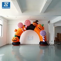 Arche géante gonflable pour Halloween, tunnel d'entrée gonflable, décoration de fête d'Halloween en plein air, décoration de carnaval
