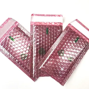 Pink Poly Mailing Bag Bubble Packaging Protecting Product From Damage