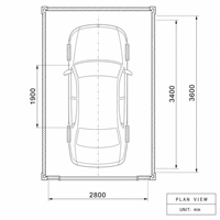 Garage conteneur combiné 2x20 pieds, double unité en acier pour stockage de deux voitures, à baie large et verrouillable, pour véhicules familiaux et atelier