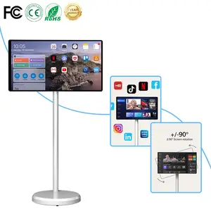 Smart Large 21.5 Inch Incell Touch Display Ips 2k Standby Me Usb Android 12 Wifi Smart Tv Television Sets For Kitchen