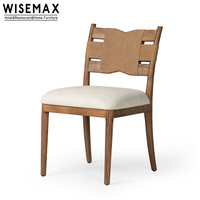 WISEMAX FURNITURE Chaise de salle à manger moderne et minimaliste en bois de frêne Chaise de restaurant à grand dossier avec coussin doux