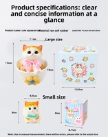 Jouet en silicone à presser - Doux, à récupération lente, anti-stress, en forme de cochon bouffant - Design mignon de chat de compagnie, boîte cadeau, cadeau de Noël