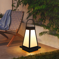 Lampe solaire LED de jardin, IP65, acier inoxydable, design moderne, éclairage de chemin extérieur, télécommande pour jardin