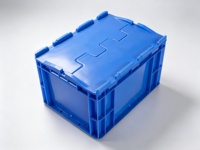 Caisse de transport en plastique robuste, caisse en plastique solide empilable de norme européenne pour le stockage de composants automobiles et électroniques