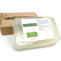 Base de Savon Fouettée Transparente Ultra pour Fabrication de Savon par Fonte et Coulée, 900g, Glycérine Acides Aminés, Sans SLS/SLES